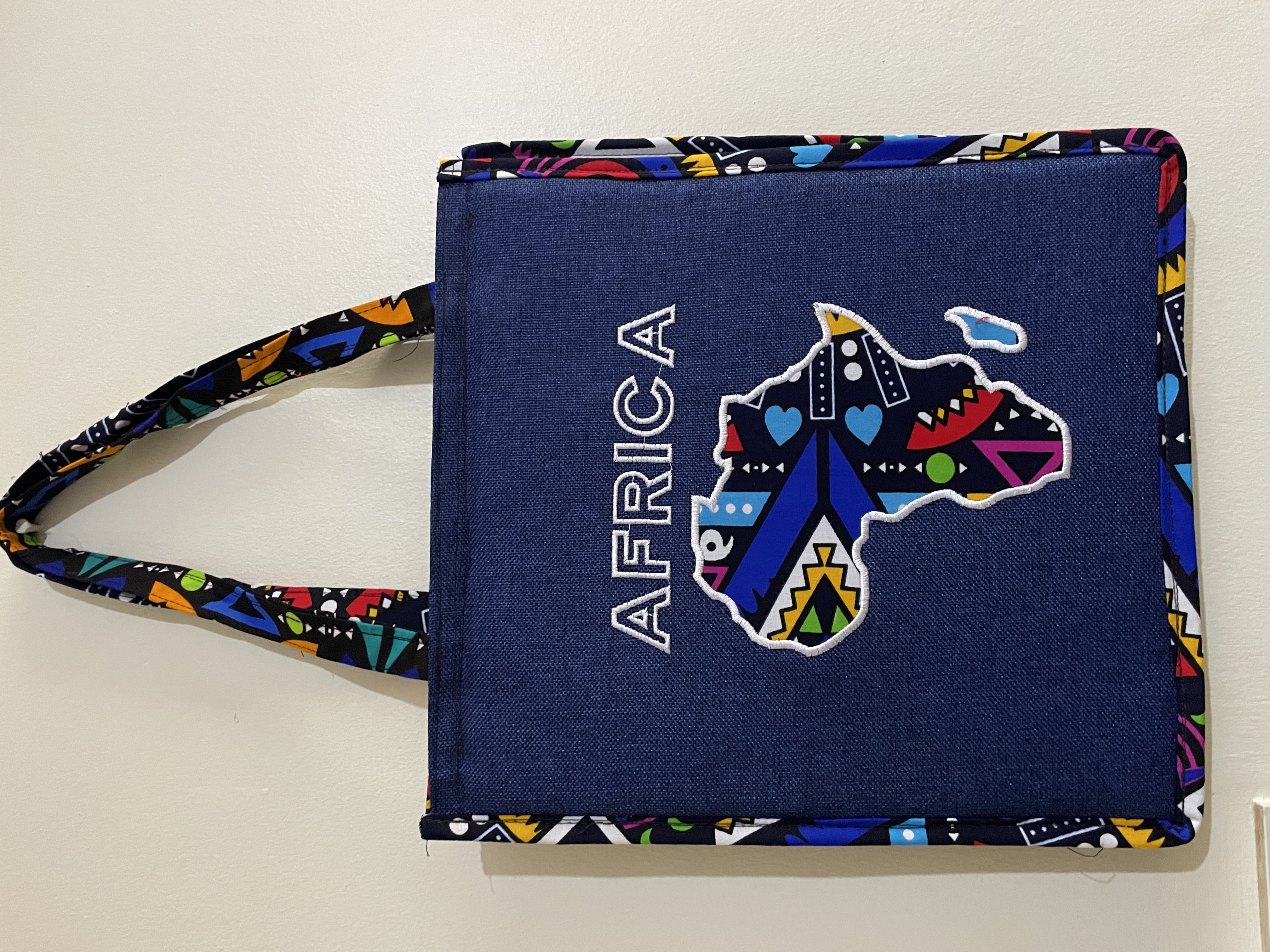 Afro print Tote bag
